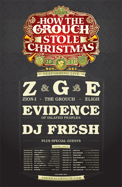 How The Grouch Stole Christmas 2011 w/ Zion I, The Grouch, Eligh, Evidence & Special Guests 