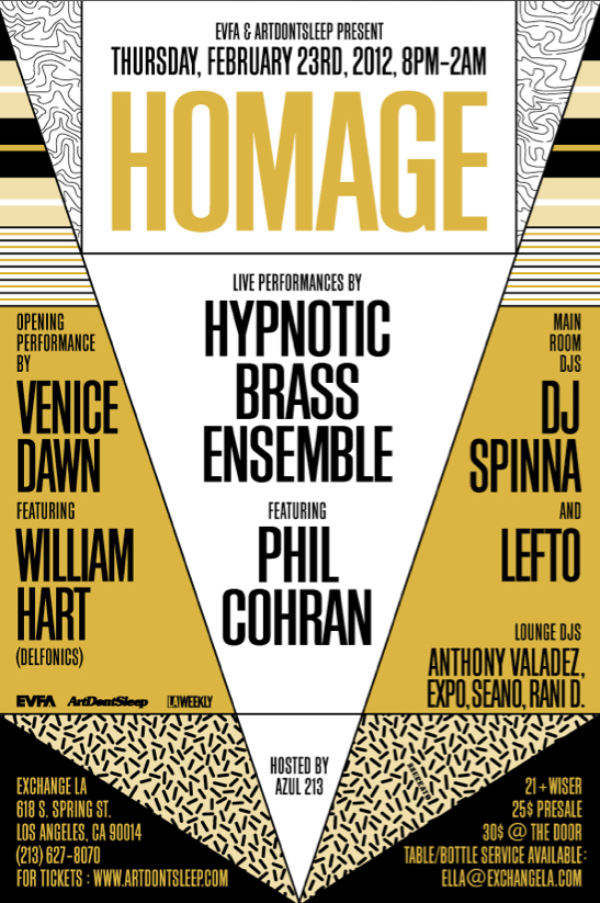 EVFA & ARTDONTSLEEP PRESENT: â€œHOMAGEâ€ 2/23/2012 Live Performances by: Hyonotic Brass Ensemble ft. Phil Cohran @ Exchange LA  | Hypnotic Brass Ensemble "Spottie" **mp3**