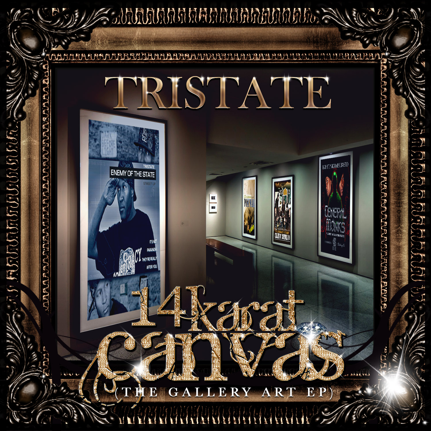 TriState - 14 Karat Canvas: The Gallery Art EP (ft. Ras Kass, OhNo, Planet Asia, Chali 2na, Phil The Agony & more) 