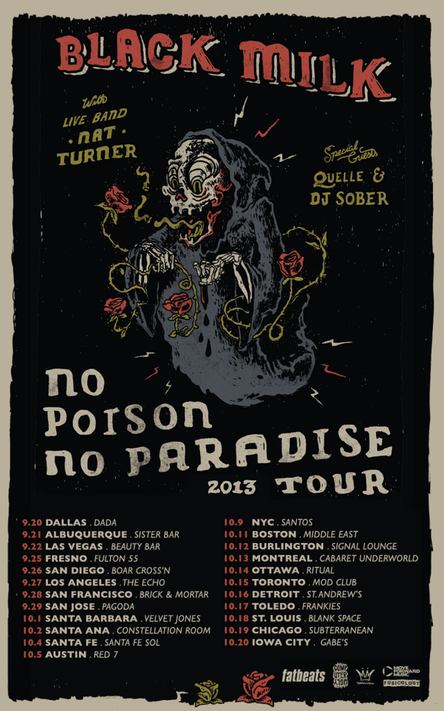 Black Milk Announces No Poison No Paradise Tour 2013