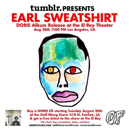 Earl Sweatshirt - Doris [album stream] + Doris Album Release Party @ El Rey Theater